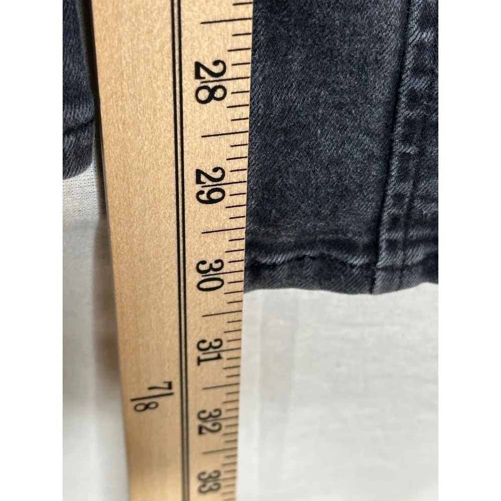Pacsun Mens Stacked Skinny Jeans Black Denim Size 32X32 Tapered Leg Distressed